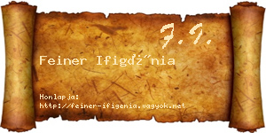 Feiner Ifigénia névjegykártya